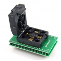 Adapter TQFP48 / LQFP48 / QFP48 --> DIL48 (DIP48) ZIF (Clamshell) 